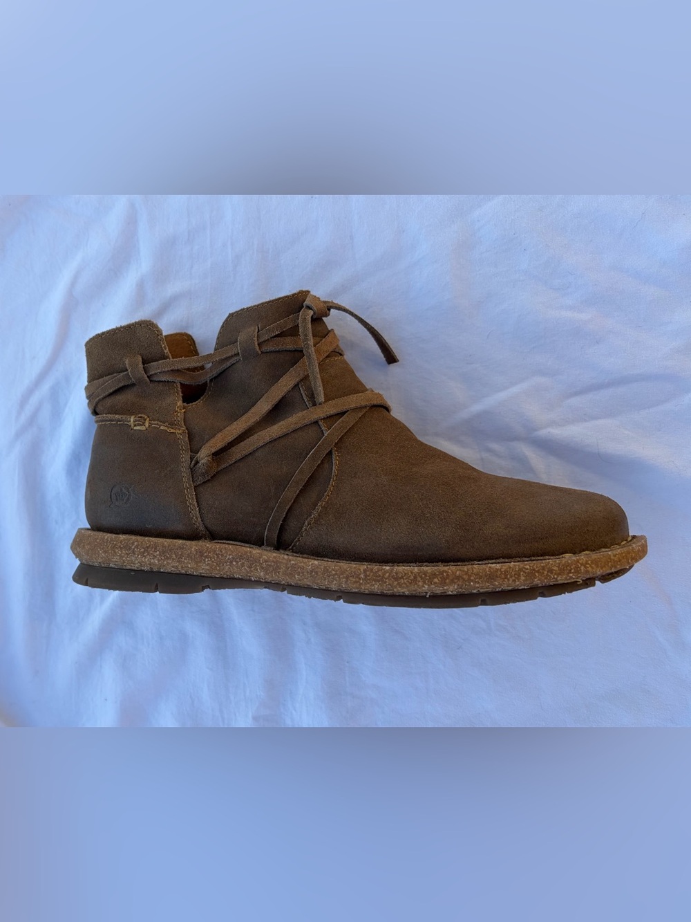 Børn Tarkiln Ankle Boots brown distressed butter soft leather/suede Sz 8.5